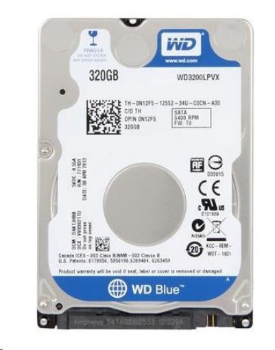 Obrázek WD BLUE WD3200LPCX 320GB SATA/600 16MB cache, 2.5" AF, 7mm