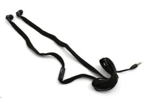 Obrázek PLATINET sluchátka Shoelace Wired Handsfree, 3,5mm jack, černá