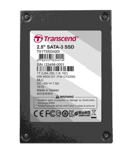 Obrázek TRANSCEND Industrial SSD 420I, 1TB, 2,5", SATA III, MLC, Iron case