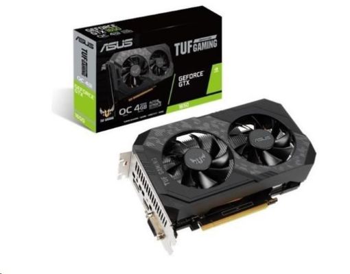 Obrázek ASUS VGA NVIDIA GeForce TUF Gaming GTX 1650 OC Edition 4GB GDDR6, GTX 1650, 4GB GDDR6, 1xDP, 1xHDMI, 1xDVI