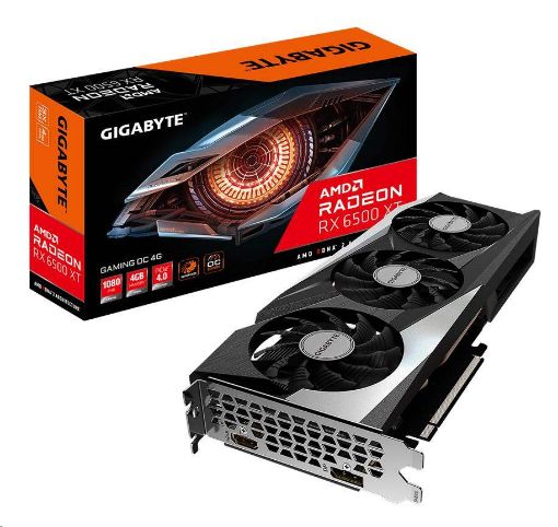 Obrázek GIGABYTE VGA AMD Radeon RX 6500 XT GAMING OC 4G, RX 6500 XT, 4GB GDDR6, 1xDP, 1xHDMI