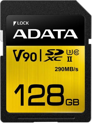 Obrázek ADATA SDXC karta 128GB UHS-I U3 Class 10, Premier One (R: 290MB / W: 260MB)