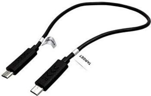 Obrázek Roline  USB 2.0 kabel, microUSB B(M) - microUSB B(M), 0,3m, OTG, černý