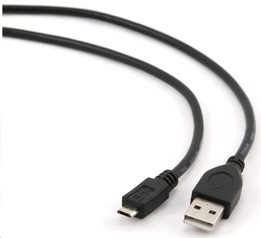 Obrázek Kabel USB 2.0 A-Micro B propojovací 0,5m (černý)