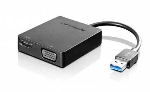 Obrázek LENOVO adaptér Universal USB 3.0 to VGA/HDMI - přenos signálu přes VGA nebo HDMI