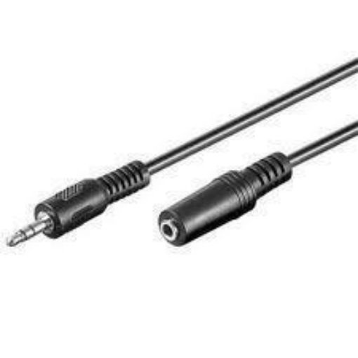 Obrázek PREMIUMCORD Kabel audio 3,5mm Jack - Jack prodlužovací  5m (M/F, stereo)