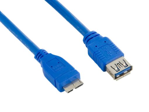 Obrázek 4World Kabel USB 3.0 AF-Micro BM 0.5m Blue