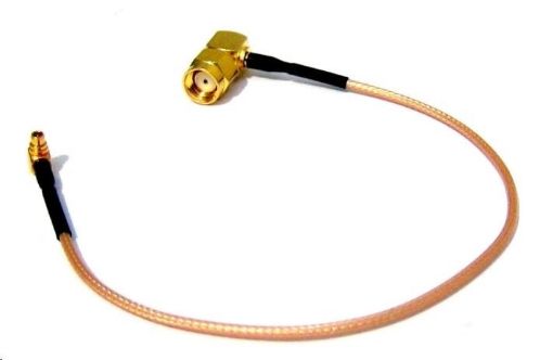 Obrázek Pigtail MMCX na R-SMA male - pravý úhel - 25cm - RG316