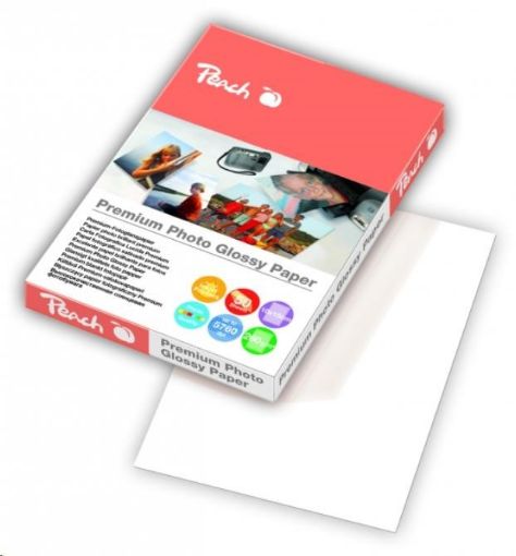Obrázek PEACH Fotopapír premium lesklý 10x15cm, 260g/m2, 50 listů