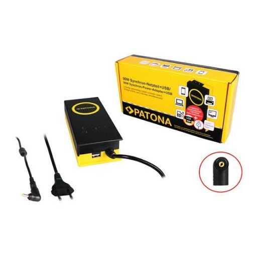 Obrázek Patona Adaptér 19,5V 4x1,7mm 90W/4,74A+výstup USB