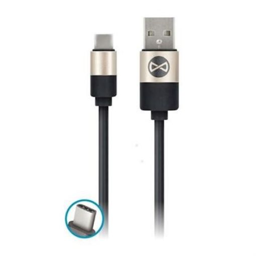 Obrázek Datový kabel Forever USB-C 1m 2A modern černý