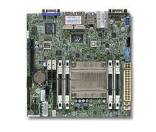 Obrázek SUPERMICRO miniITX MB Atom C2558 4-core (14W TDP), 4x DDR3 ECC SODIMM, 2xSATA3, 4xSATA2,1xPCI-E x8, 4xLAN, IPMI