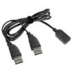 Obrázek GEMBIRD Kabel USB 2.0 A-A prodlužovací 1m DUÁLNÍ (extra napájení)