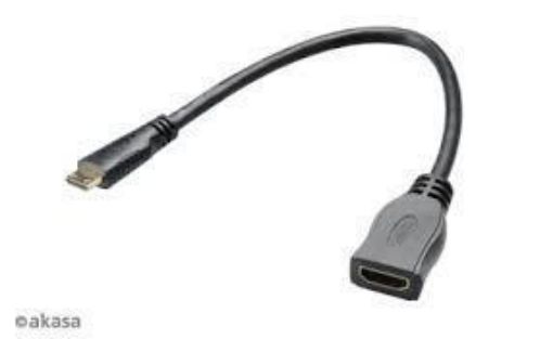 Obrázek AKASA - HDMI na mini HDMI adaptér - 25 cm