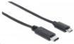 Obrázek MANHATTAN Hi-Speed USB C Cable, C Male / Micro-B Male, 1 m (3 ft.), Black