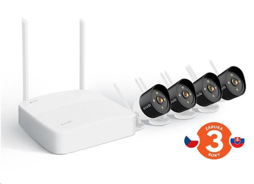 Obrázek Tenda K4W-3TC - kamerový WiFi set, 4x IP 2K kamera, NVR rekordér, zvuk, noční vidění