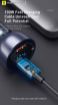 Obrázek Baseus Particular Digital Display duální adaptér do automobilu USB-A QC + USB-C 65W, šedá