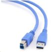 Obrázek Kabel USB 3.0 A-B propojovací 1,8m (modrý) Gembird