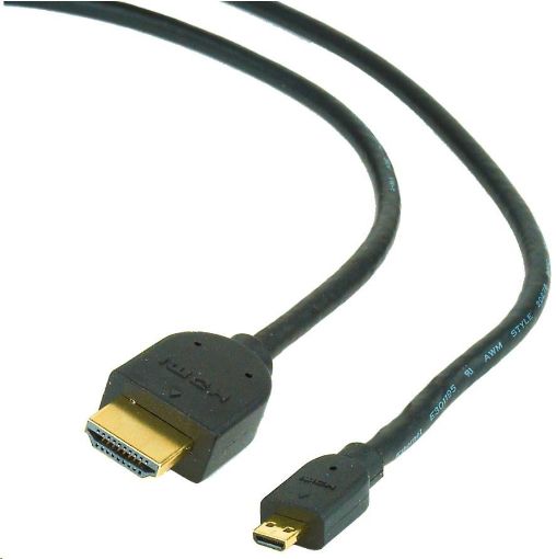 Obrázek Kabel HDMI - HDMI Micro 1,8m (v1.3, M/M, stíněný, zlacené kontakty) GEMBIRD 