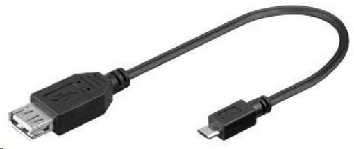 Obrázek Redukce USB 2.0 A - Micro B, kabel 20cm (F/M) PREMIUMCORD 