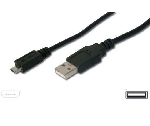 Obrázek PREMIUMCORD Kabel USB 2.0 A - Micro B propojovací 1m