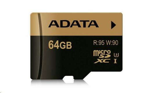 Obrázek ADATA MicroSDXC karta 64GB XPG UHS-I U3 (R:95/W:90 MB/s) + SD adaptér