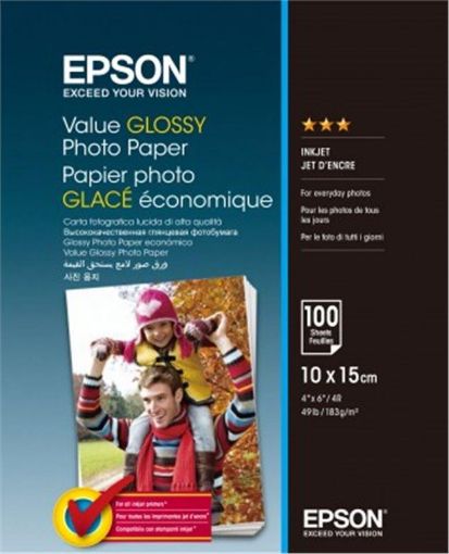 Obrázek EPSON Value Glossy Photo Paper 10x15cm 100 AKCE