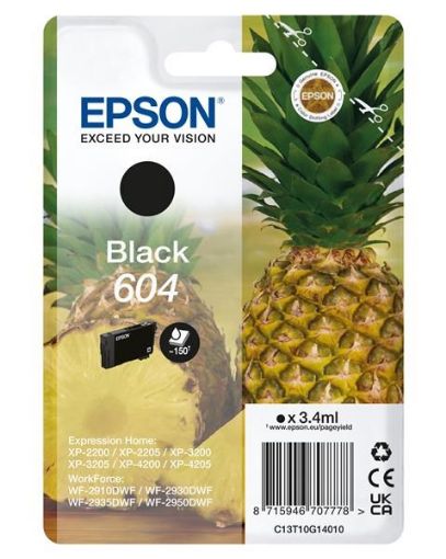 Obrázek EPSON ink čer Singlepack "Ananas" Black 604 Ink, ČB 150 stran