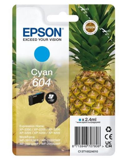 Obrázek EPSON ink bar Singlepack "Ananas" Cyan 604 Ink, BAR 130 stran