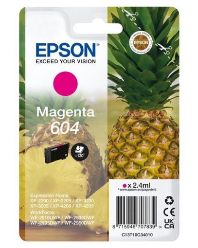 Obrázek EPSON ink bar Singlepack "Ananas" Magenta 604 Ink, BAR 130 stran