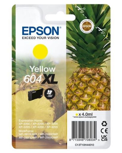 Obrázek EPSON ink bar Singlepack "Ananas" Yellow 604XL Ink, BAR 350 stran