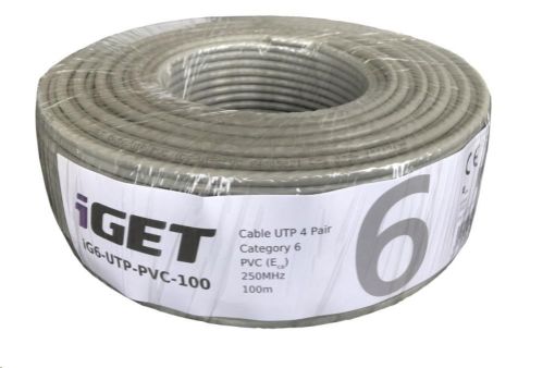 Obrázek iGet CAT6 UTP PVC Eca Síťový kabel 100m/role