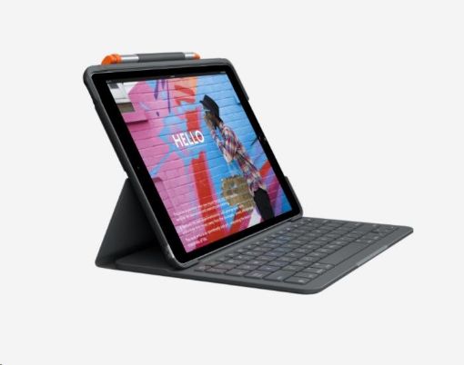 Obrázek Logitech Pouzdro s klávesnicí Slim Folio for iPad (7th generation), UK, Graphite