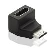 Obrázek PremiumCord adaptér Mini HDMI C - HDMI  (M/F), zahnutý 90°