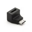 Obrázek PremiumCord adaptér Mini HDMI C - HDMI  (M/F), zahnutý 90°