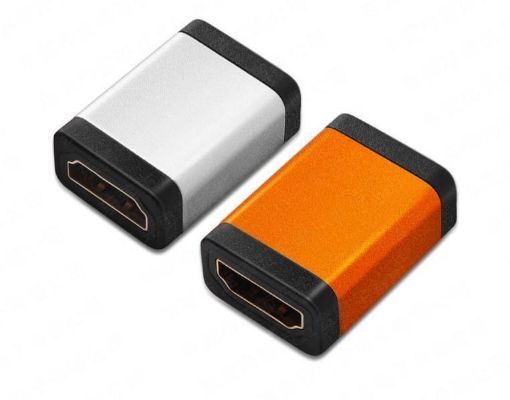 Obrázek PremiumCord adaptér HDMI A - HDMI A (F/F), oranžová