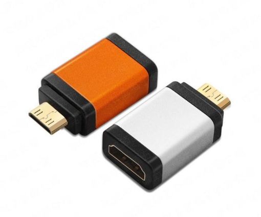 Obrázek PremiumCord adaptér HDMI A - mini HDMI C (F/M), oranžová