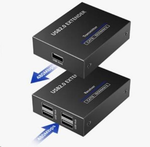 Obrázek PREMIUMCORD 4-port USB 2.0 extender po Cat5/Cat5e/Cat6 do 150m