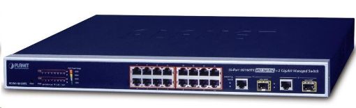 Obrázek Planet FGSW-1816HPS PoE switch 16x 100-TX, 2x 1000-T/SFP, PoE 802.3at