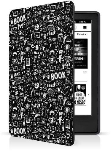 Obrázek CONNECT IT pouzdro pro Amazon Kindle 2021 (11th gen.), DOODLE černá