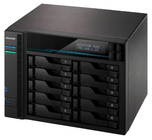 Obrázek Asustor AS7110T 10-bay NAS Lockerstor 10 Pro, 8GB DDR4, 2xM.2, 1x10GE, 3x2.5GE, 3xUSB3.2, Xeon E-2224 4core 3.4GHz