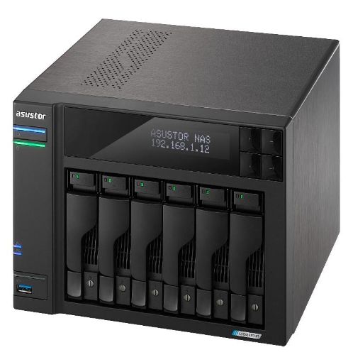 Obrázek Asustor AS6706T 6-bay NAS Lockerstor 6 Gen2, 8GB DDR4, 4xM.2, 2x2.5GE, 2xUSB3.2, Celeron N5105 4core 2.0GHz