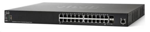Obrázek Cisco switch SG350X-24-RF, 24x10/100/1000, 2x10GbE SFP+/RJ-45, 2xSFP+, REFRESH