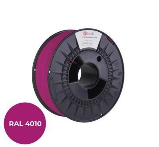 Obrázek C-TECH Tisková struna (filament) PREMIUM LINE, PETG, telekomunikační fialová, RAL4010, 1,75mm, 1kg