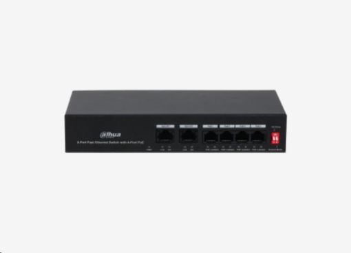 Obrázek Dahua PFS3006-4ET-36, 6portový Fast Ethernet Switch se 4portovým PoE