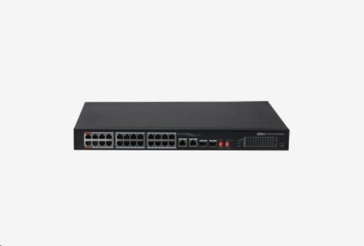 Obrázek Dahua PFS3226-24ET-240, PoE switch 26/24, 24x PoE/2x Gb RJ45/SFP combo