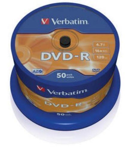 Obrázek VERBATIM DVD-R 50 pack 4,7GB 16x spindl General Re