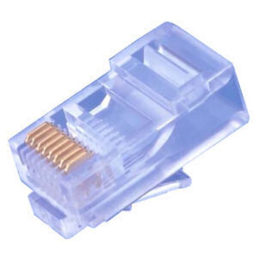 Obrázek Konektor UTP RJ45 (8p8c), Cat5E, 30µm, drát - 100 ks