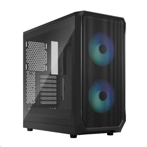 Obrázek FRACTAL DESIGN skříň Focus 2 RGB Black TG Clear Tint, 2x USB 3.0, bez zdroje, mATX