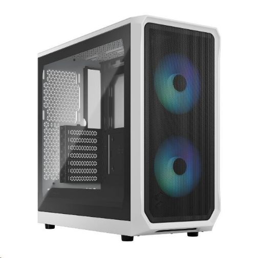 Obrázek FRACTAL DESIGN skříň Focus 2 RGB White TG Clear Tint, 2x USB 3.0, bez zdroje, mATX